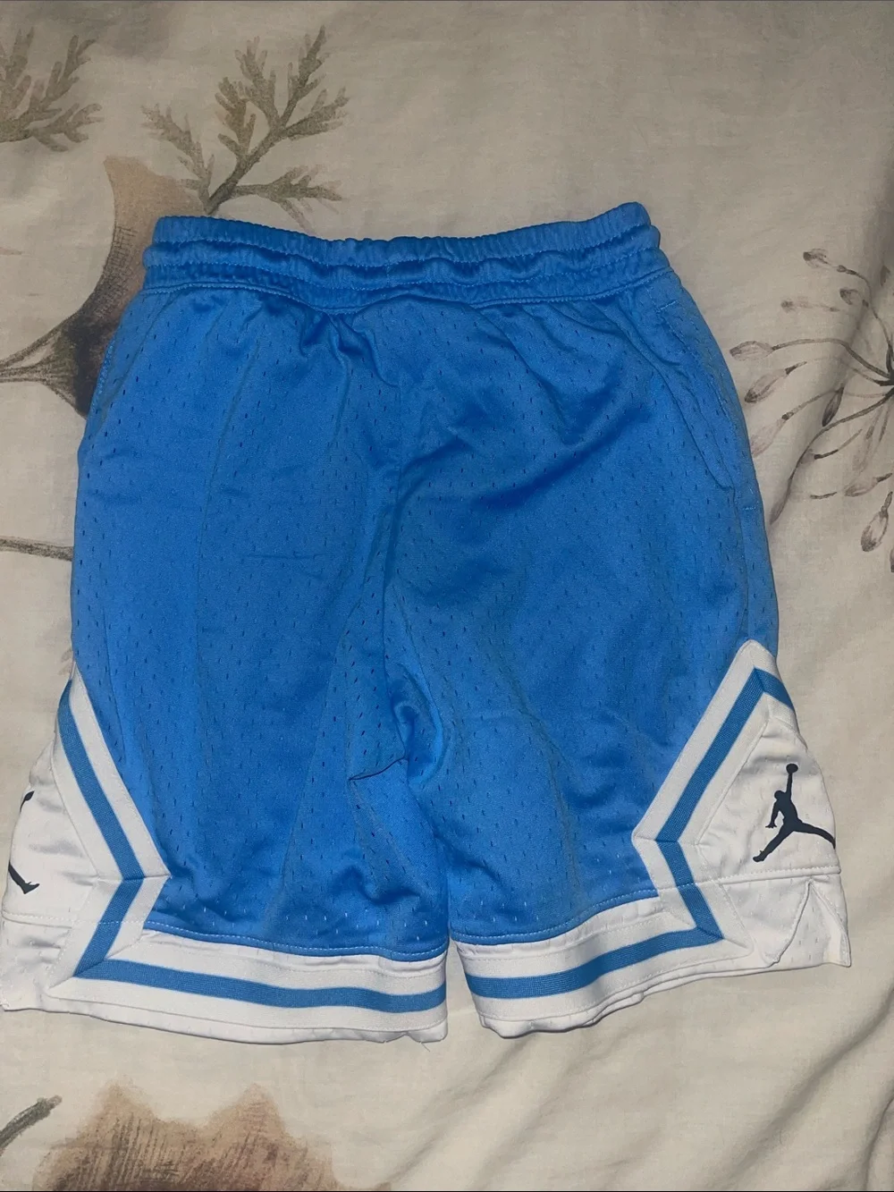 Nike Light Blue Mesh Shorts with White Trim